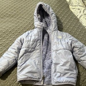 4T The North Face reversible mossbud coat